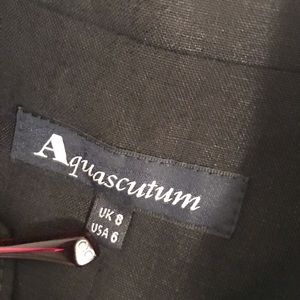 Aquascutum Linen black button down dress.